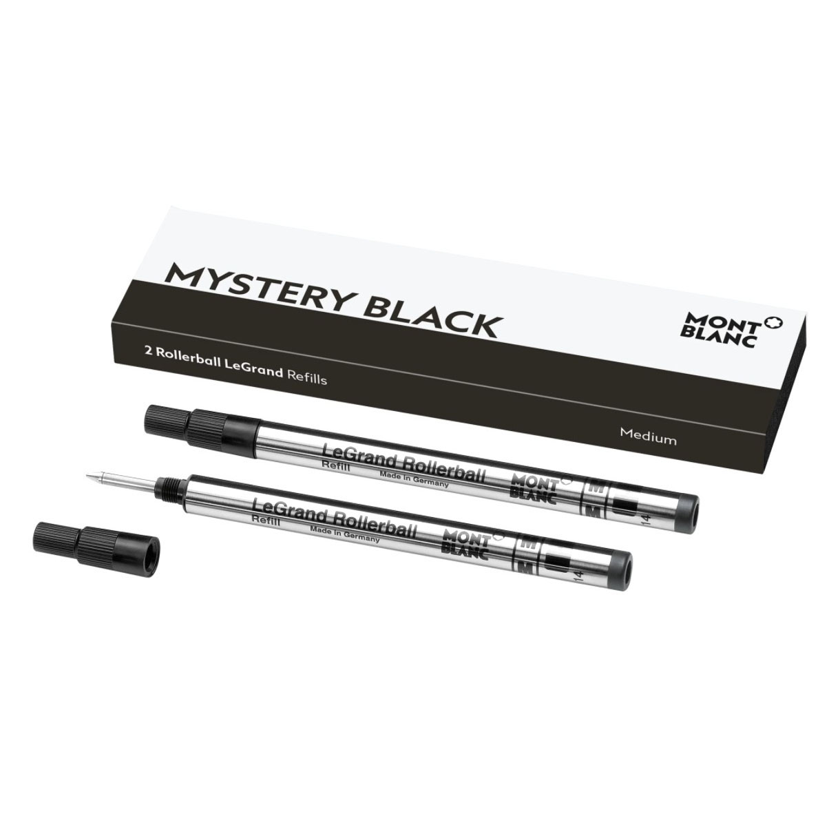 Montblanc - 2 x Rollerball LeGrand Refills (M) Mystery Black